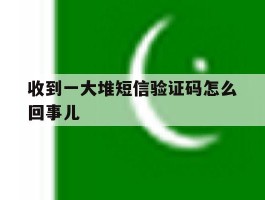 收到一大堆短信验证码怎么回事儿