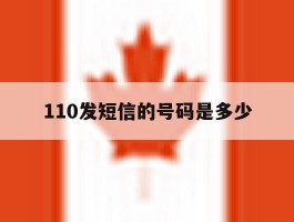 110发短信的号码是多少