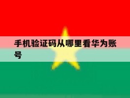 手机验证码从哪里看华为账号