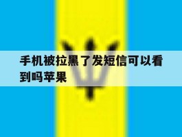 手机被拉黑了发短信可以看到吗苹果