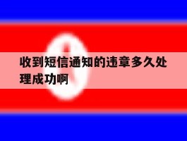 收到短信通知的违章多久处理成功啊