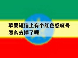 苹果短信上有个红色感叹号怎么去掉了呢