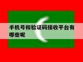 手机号和验证码接收平台有哪些呢