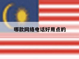 哪款网络电话好用点的