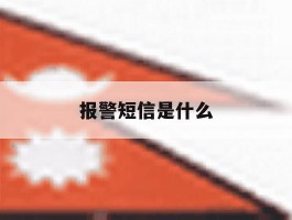 报警短信是什么
