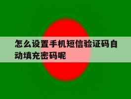 怎么设置手机短信验证码自动填充密码呢