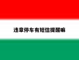 违章停车有短信提醒嘛