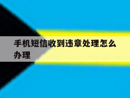 手机短信收到违章处理怎么办理