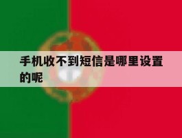 手机收不到短信是哪里设置的呢