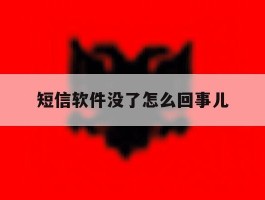 短信软件没了怎么回事儿