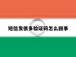 短信发很多验证码怎么回事