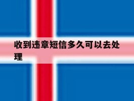 收到违章短信多久可以去处理