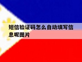 短信验证码怎么自动填写信息呢图片
