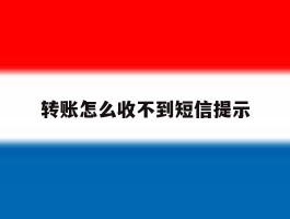 转账怎么收不到短信提示