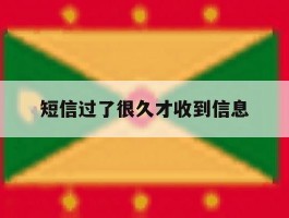 短信过了很久才收到信息