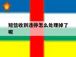 短信收到违停怎么处理掉了呢
