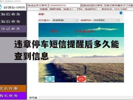 违章停车短信提醒后多久能查到信息