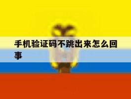 手机验证码不跳出来怎么回事
