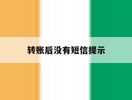 转账后没有短信提示
