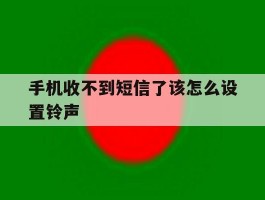 手机收不到短信了该怎么设置铃声