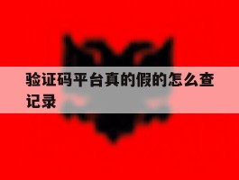 验证码平台真的假的怎么查记录