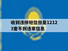 收到违停短信但是12123查不到违章信息