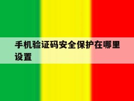 手机验证码安全保护在哪里设置