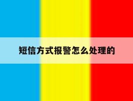 短信方式报警怎么处理的