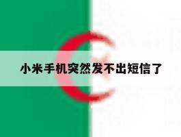 小米手机突然发不出短信了