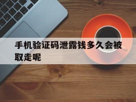 手机验证码泄露钱多久会被取走呢